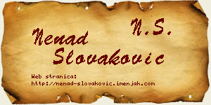 Nenad Slovaković vizit kartica